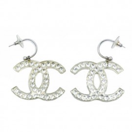 CHANEL シャネル ピアス クリアココマーク ラインストーン