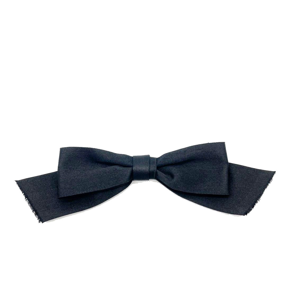 CHANEL シャネル ブローチ リボン サテン ブラック ヴィンテージ