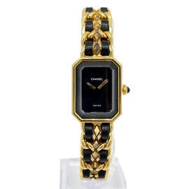 CHANEL シャネル プルミエール レディースウォッチ 腕時計 クォーツ Mサイズ ゴールド金具