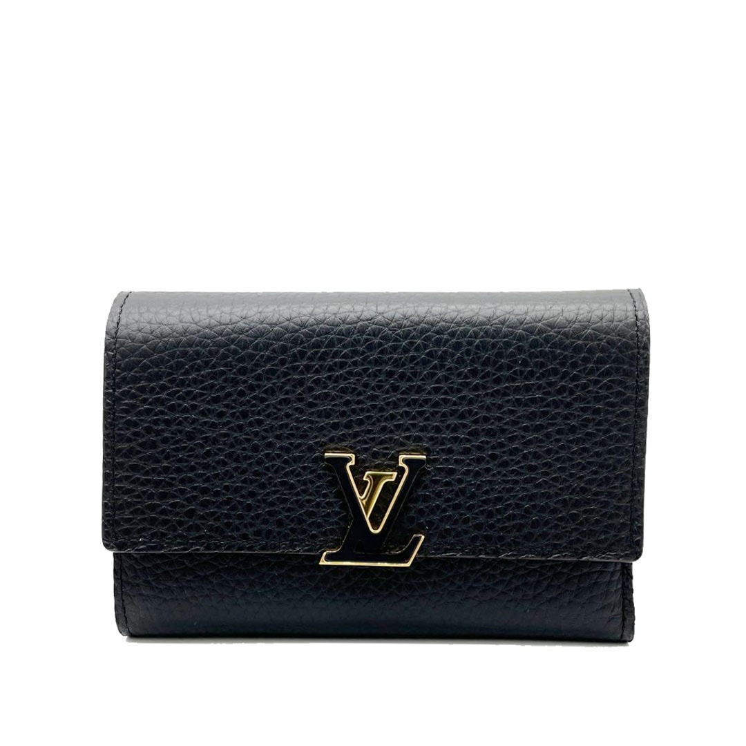 LOUIS VUITTON ルイヴィトン 三つ折り財布 ポルトフォイユ カプシーヌ コンパクト トリヨンレザー マリーヌルージュ M63741