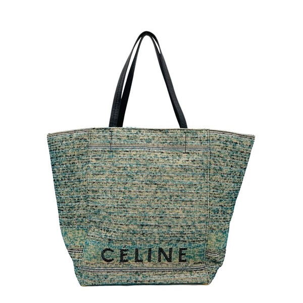 CELINE セリーヌ トートバッグ カバファントム ミディアム ツイード レザー ミレニアムコレクション グリーン系マルチカラー 171052BAF.07BL