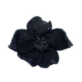 CHANEL シャネル コサージュ ブローチ カメリア ブラック ヴィンテージ