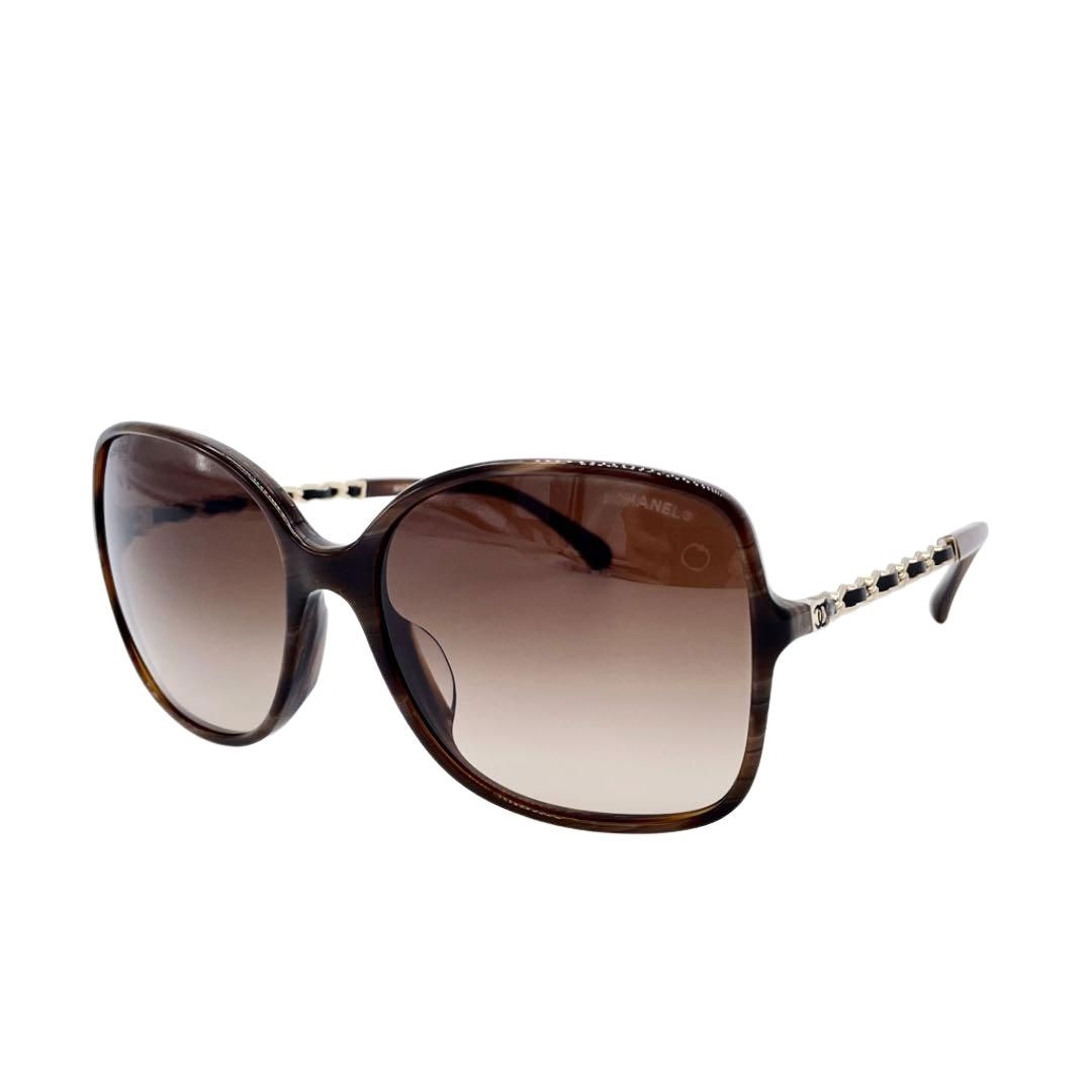 CHANEL シャネル サングラス チェーンフレーム ブラウン 5210-Q-A