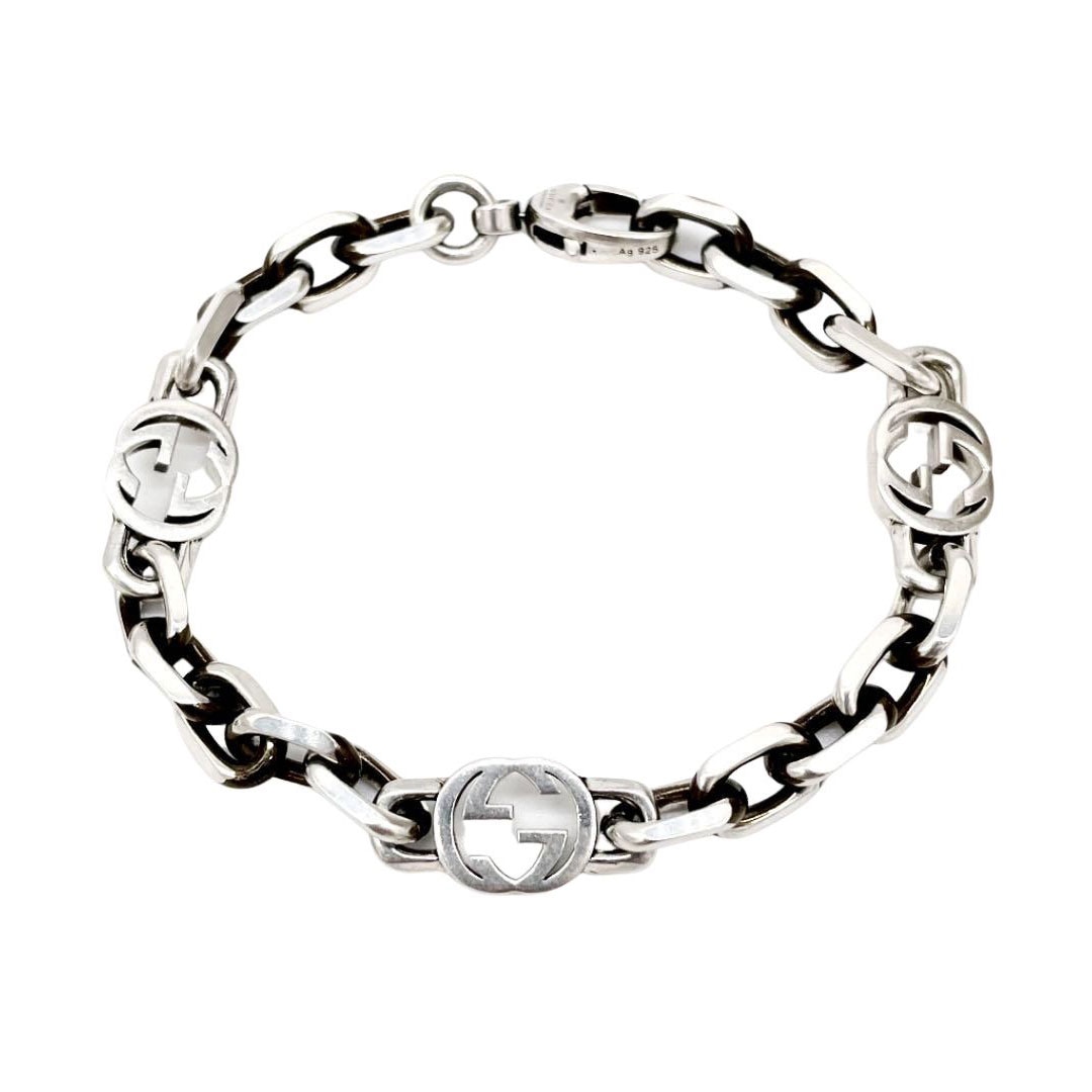 GUCCI グッチ インターロッキングG シルバー ブレスレット Ag925 シルバー 620798 J8400