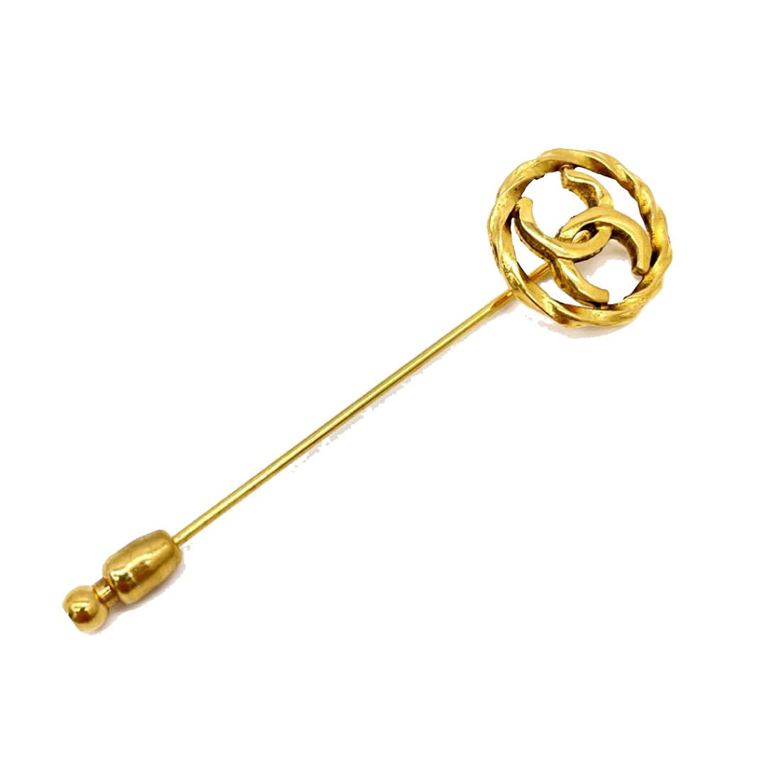 CHANEL シャネル ピンブローチ ココマーク ゴールド ヴィンテージ 1056