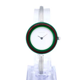GUCCI グッチ レディース腕時計 チェンジベゼルウォッチ 12色 QZ シルバー 11/12.2L