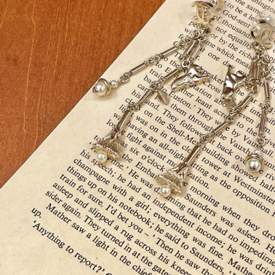 CHANEL シャネル ピアス ココマーク スフィンクス ドレス フェイクパール ゴールド C19A