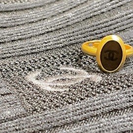 CHANEL シャネル リング 指輪 ココマーク ゴールド ブラウン ヴィンテージ