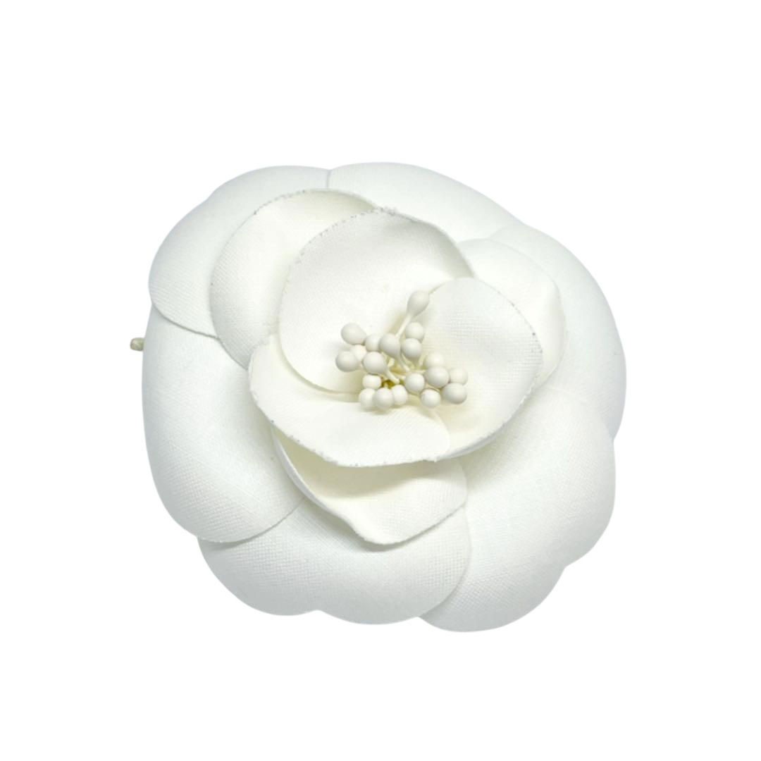 CHANEL シャネル コサージュ カメリア フラワーブローチ ホワイト ヴィンテージ