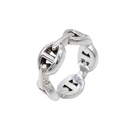 HERMES エルメス リング 指輪 シェーヌダンクル Ag925 シルバー 約10号