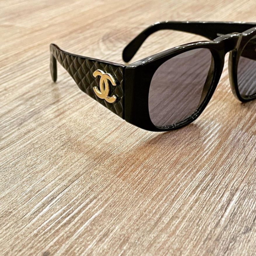 CHANEL シャネル サングラス マトラッセ ココマーク ブラック ゴールド レディース 01450 94305