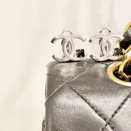 CHANEL シャネル イヤリング ココマーク オニキス シルバー 05P