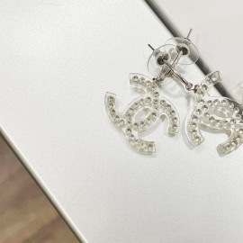 CHANEL シャネル スイングピアス ココマーク ラインストーン クリア