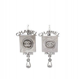 CHANEL シャネル ピアス プレート ロゴ ココマーク シルバー 00C