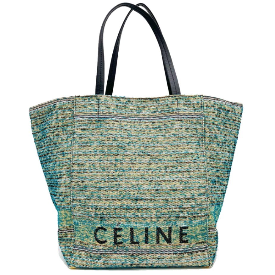 CELINE セリーヌ トートバッグ カバファントム ミディアム ツイード レザー ミレニアムコレクション グリーン系マルチカラー 171052BAF.07BL