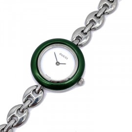 GUCCI グッチ レディース腕時計 チェンジベゼル チェーンベルト 6色 クオーツ QZ シルバー 11/12.2L