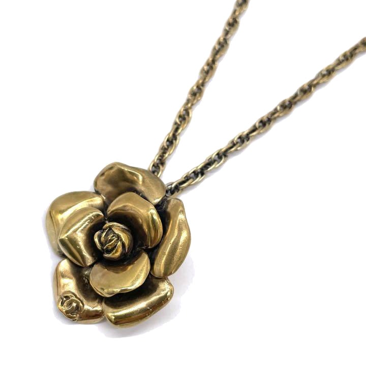 CHANEL シャネル ネックレス カメリア ココマーク ゴールド 99P ヴィンテージ
