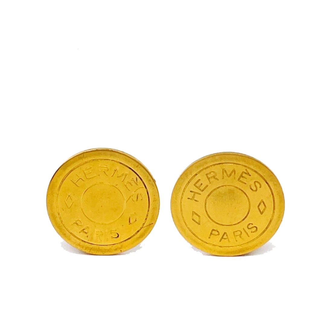 HERMES エルメス イヤリング セリエ メタル ゴールド