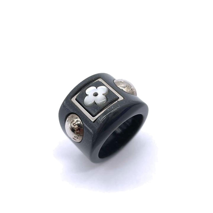 LOUIS VUITTON ルイヴィトン リング 指輪 バーグ ランダムフラワー Sサイズ(約10号) グレー M65952