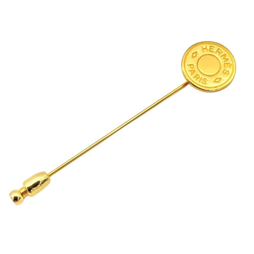 HERMES エルメス セリエ ピンブローチ ゴールド