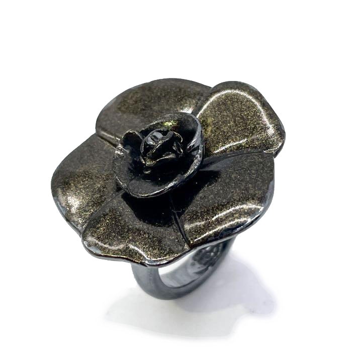 CHANEL シャネル カメリアリング 指輪 ココマーク メタリック 01A 約13号