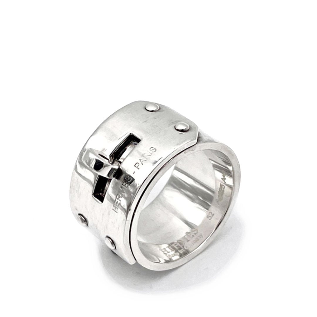 HERMES エルメス ケリーリング GM 指輪 Ag925 シルバー #52 約11.5号