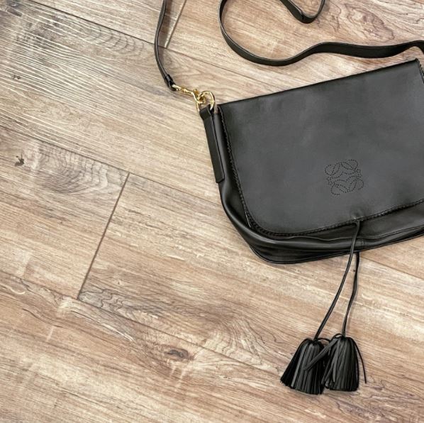 LOEWE ロエベ タッセル 2WAYショルダーバッグ ナッパレザー ブラック ゴールド金具 315.82.E29