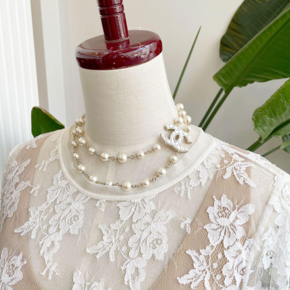 CHANEL シャネル ネックレス ココマーク フェイクパール シャンパンゴールド B16P
