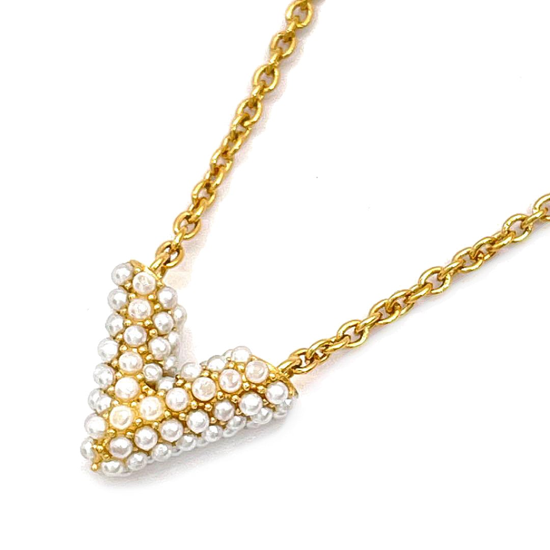 LOUIS VUITTON ルイヴィトン ネックレス コリエ・エセンシャル V ペルル ゴールド M68358