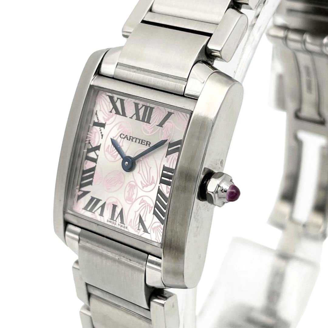 Cartier カルティエ レディース腕時計 タンクフランセーズSM シルバー SS 2006年 クリスマス限定 W51031Q3