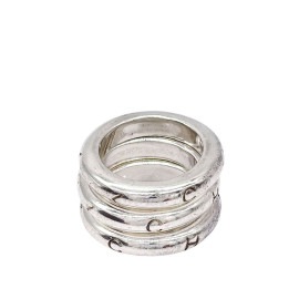 CHANEL シャネル 3連リング 指輪 ロゴ SV925 シルバー 約13.5〜14号