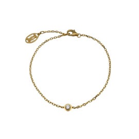 Cartier カルティエ ダムールブレスレット スモール ディアマンレジェ 1Pダイヤ K18YG イエローゴールド 2.1g B6043300