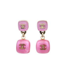 CHANEL シャネル スイングピアス ココマーク ピンクホログラム 06P