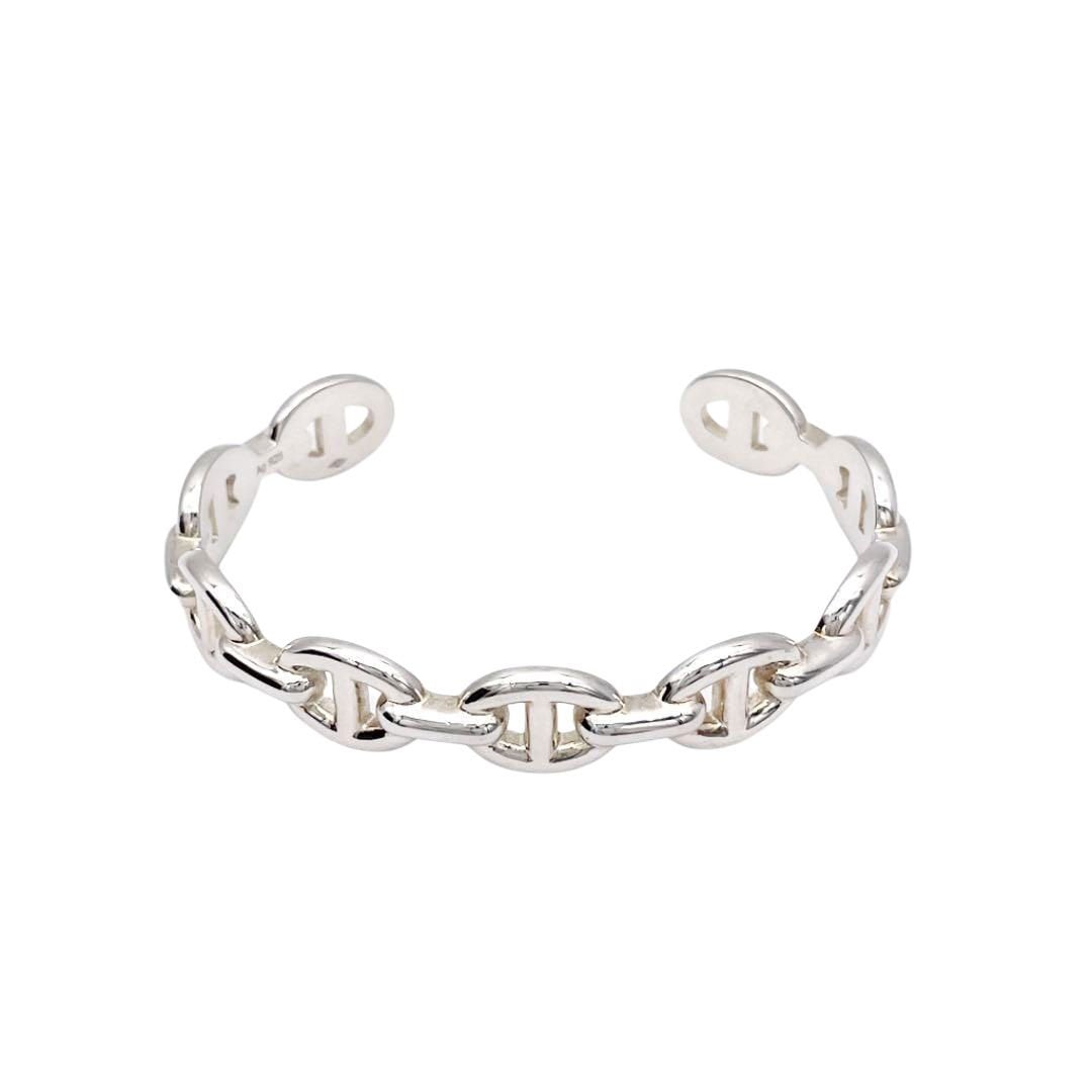 HERMES エルメス バングル シェーヌダンクル アンシェネ SHサイズ Ag925 シルバー