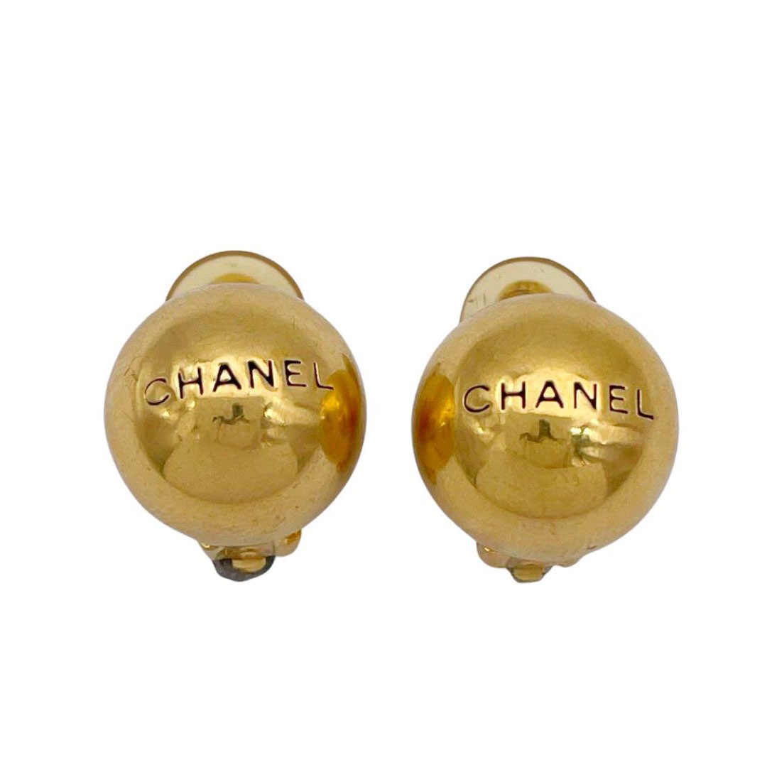 CHANEL シャネル ボールイヤリング ロゴ ゴールド 98P