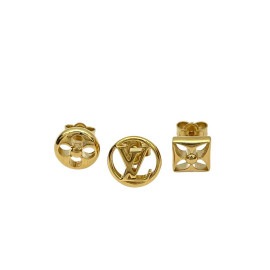 LOUIS VUITTON ルイヴィトン ピアス ブックレドレイユ・クレイジー イン ロック 3点セット ゴールド M00395
