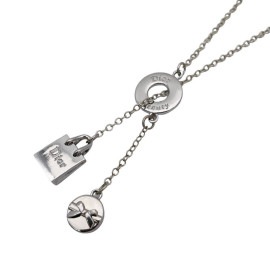 Christian Dior クリスチャンディオール ラリアットネックレス シルバー