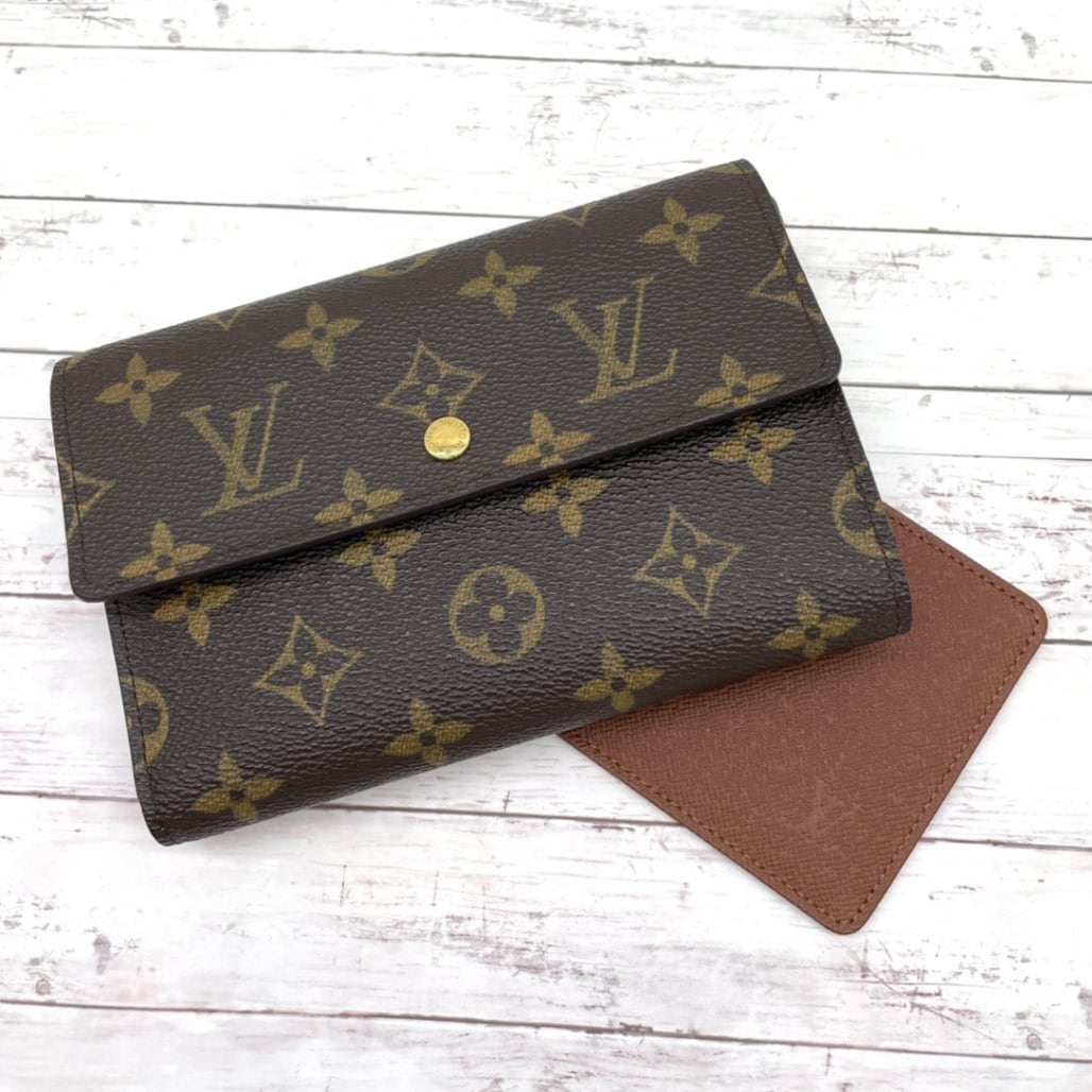 LOUIS VUITTON ルイヴィトン 三つ折り財布 ポルト トレゾール エテュイ パピエ モノグラム M61202