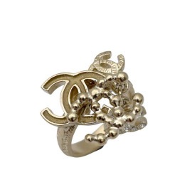 CHANEL シャネル リング 指輪 スイング ココマーク ラインストーン ゴールド 09A 約13号