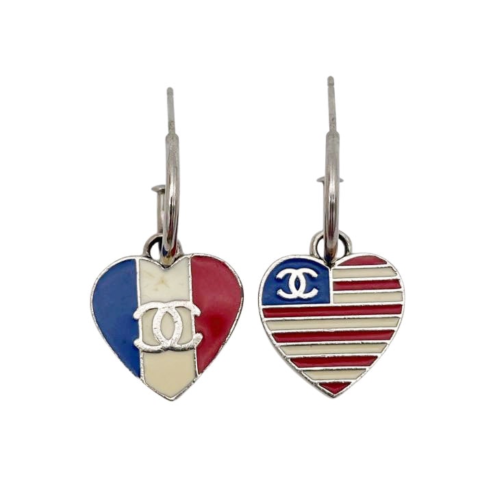 CHANEL シャネル フープピアス ココマーク ハート アメリカ フランス ...