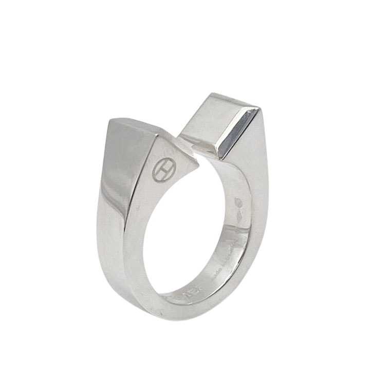 HERMES エルメス 指輪 リング クルー・ド・フォルジュ GM Ag925 シルバー #51（約11号）