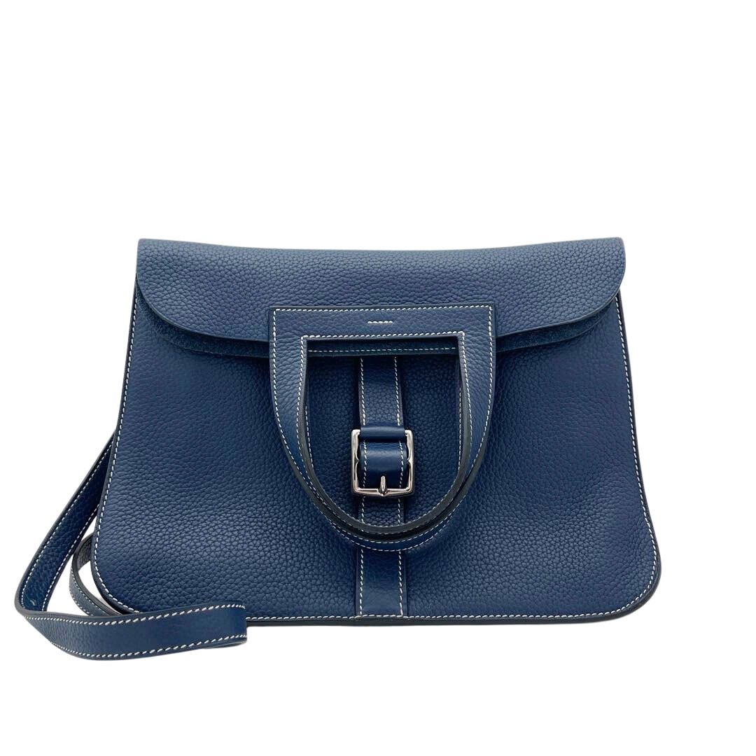 HERMES エルメス アルザン31 5WAYハンドバッグ ショルダーバッグ トリヨンクレマンス ブルーニュイ □R刻印