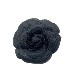 CHANEL シャネル コサージュ カメリア フラワー キャンバス ブラック ヴィンテージ