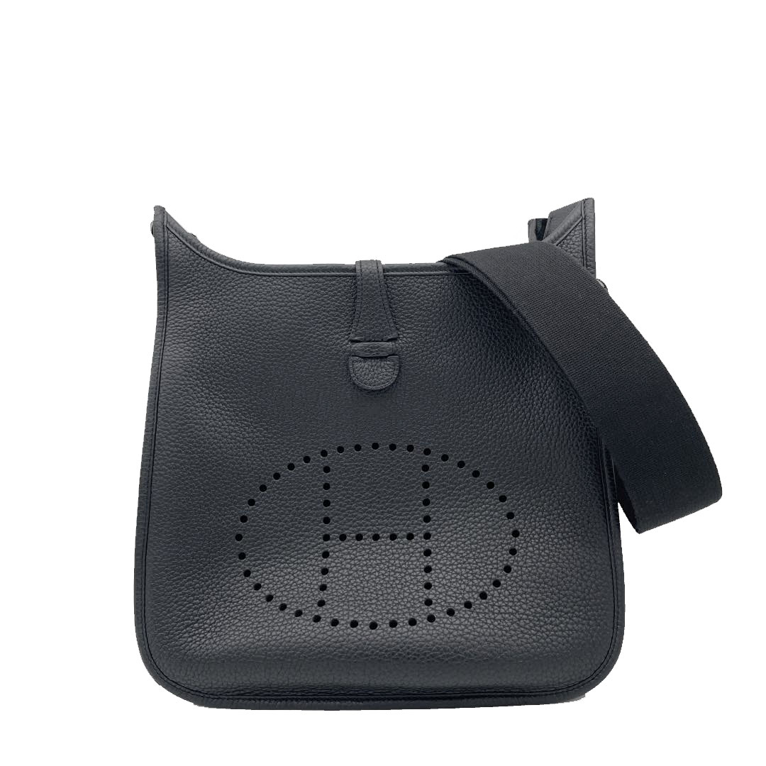 HERMES エルメス エヴリン3 PM ショルダーバッグ トリヨンクレマンス ブラック シルバー金具 □R刻印