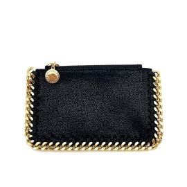 STELLA McCARTNEY ステラマッカートニー ファラベラ カードホルダー カードケース 小銭入れ付き ブラック ゴールド金具 422364W9355