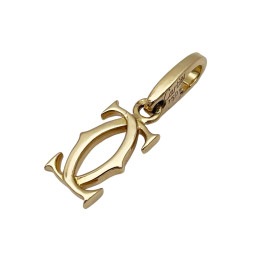 Cartier カルティエ 2Cチャーム ペンダントトップ 750YG イエローゴールド 2.2g