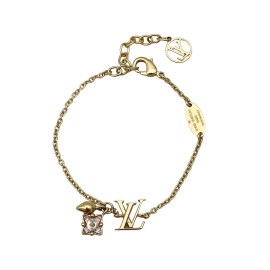 LOUIS VUITTON ルイヴィトン ブレスレット ブラスレ・ルルグラム ゴールド クリスタル M00801