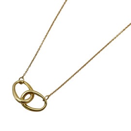 TIFFANY ティファニー ダブルループ ネックレス 750YG 18KT ペレッティ 4.0g