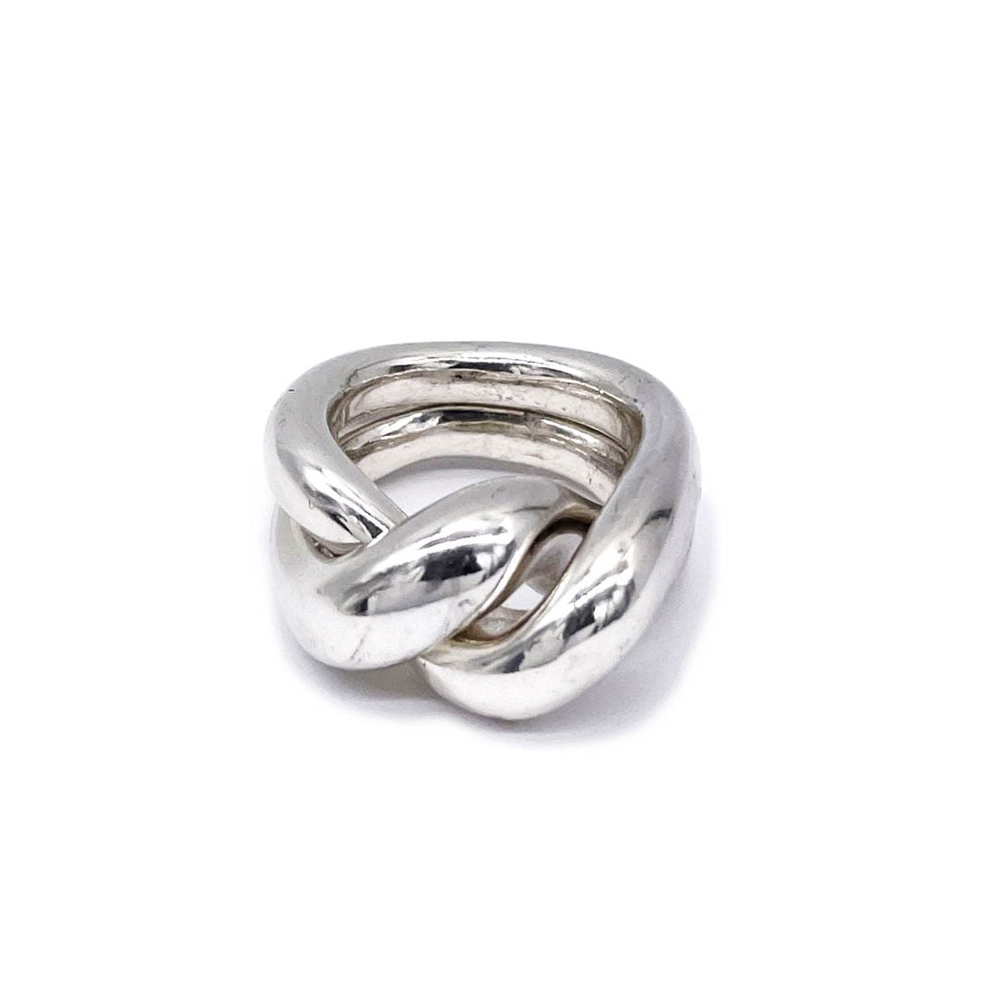 CHANEL シャネル ツイスト 2連リング 指輪 SV925 シルバー 約11号 27.5g
