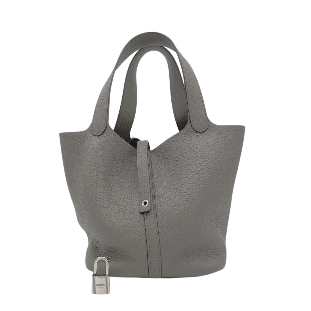 HERMES エルメス ピコタンロック22 MM トリヨンクレマンス エタン シルバー金具 Ｘ刻印